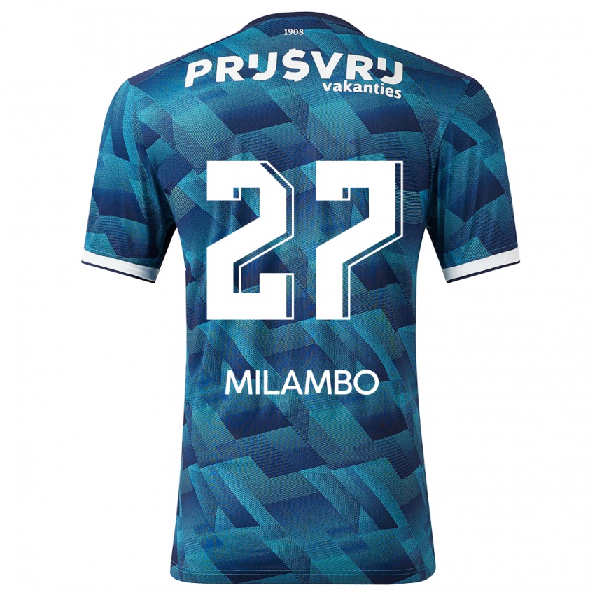 Criança Camisola Antoni Milambo #27 Azul Alternativa 2023/24 Camisa Brasil