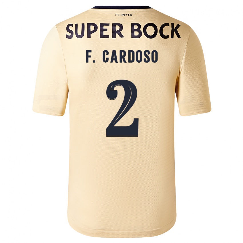 Criança Camisola Fabio Cardoso #2 Bege-Dourado Alternativa 2023/24 Camisa Brasil
