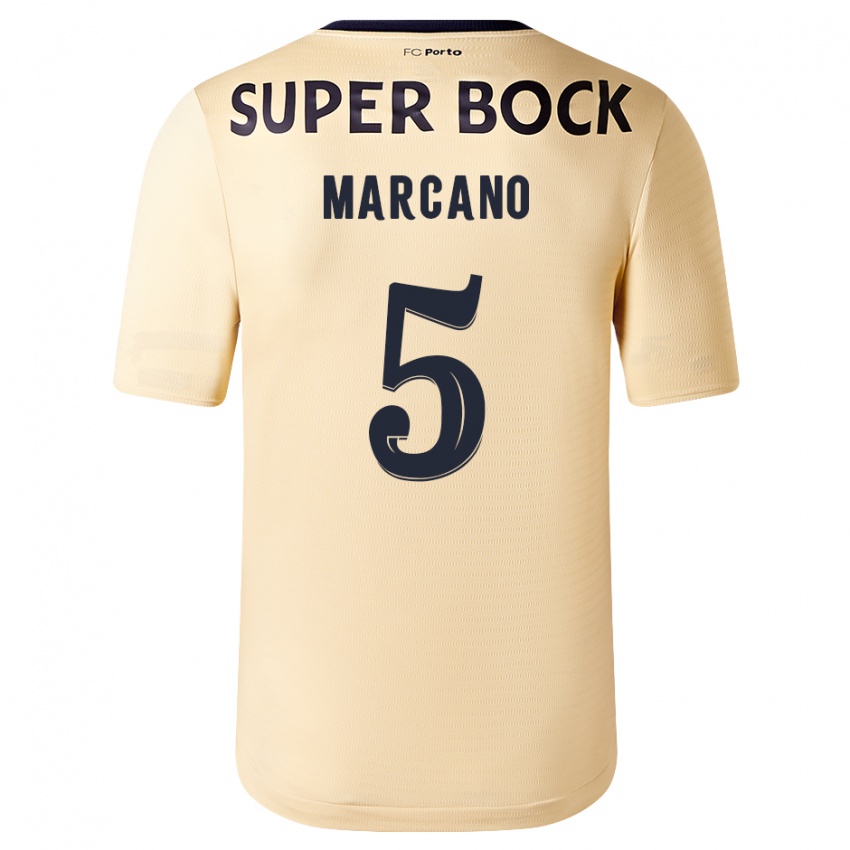 Criança Camisola Ivan Marcano #5 Bege-Dourado Alternativa 2023/24 Camisa Brasil