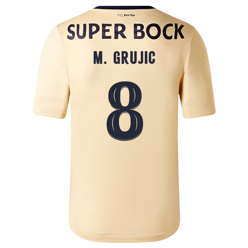 Criança Camisola Marko Grujic #8 Bege-Dourado Alternativa 2023/24 Camisa Brasil
