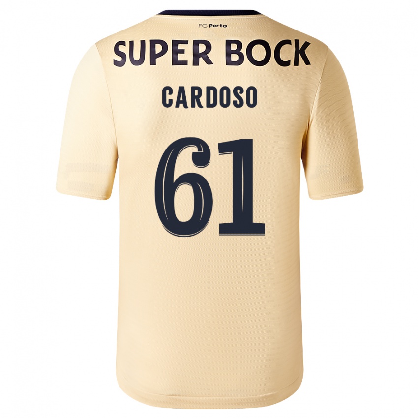 Criança Camisola Ivan Cardoso #61 Bege-Dourado Alternativa 2023/24 Camisa Brasil