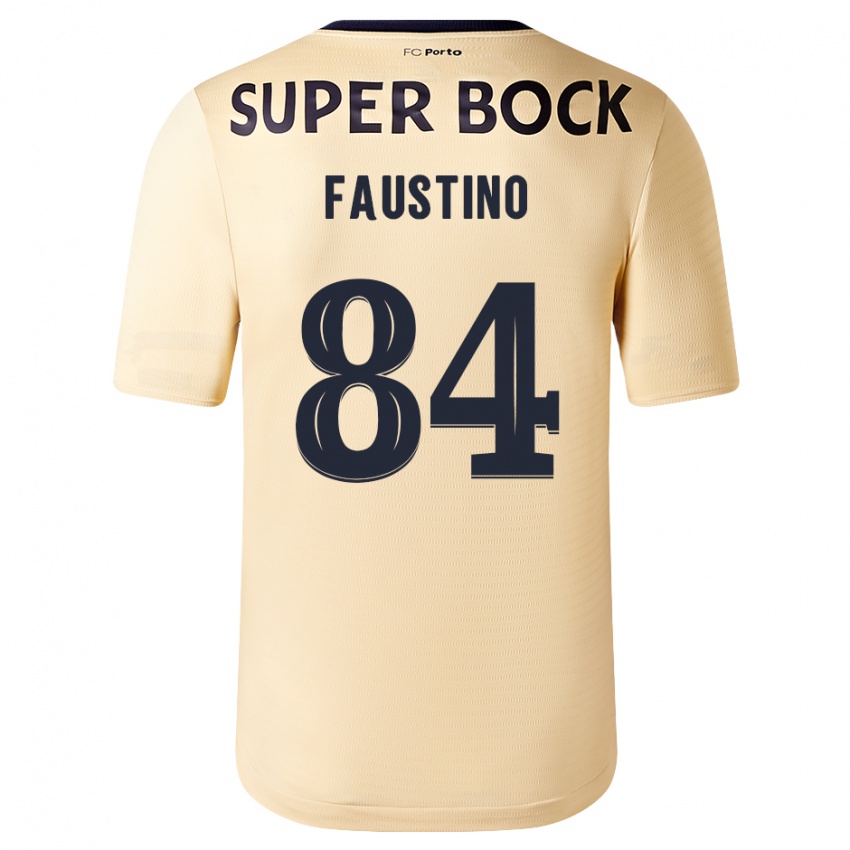 Criança Camisola Levi Faustino #84 Bege-Dourado Alternativa 2023/24 Camisa Brasil