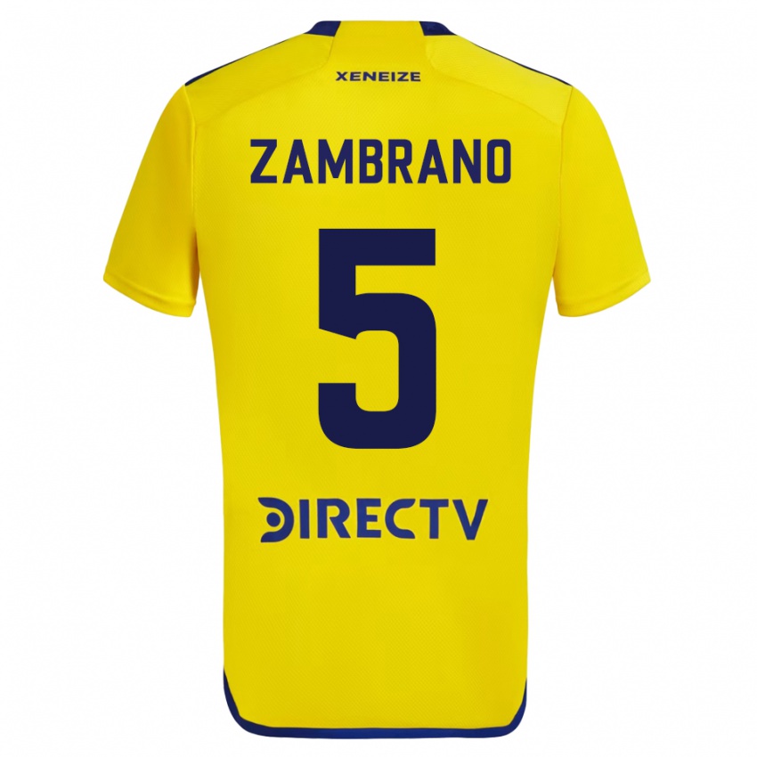 Criança Camisola Carlos Zambrano #5 Amarelo Alternativa 2023/24 Camisa Brasil