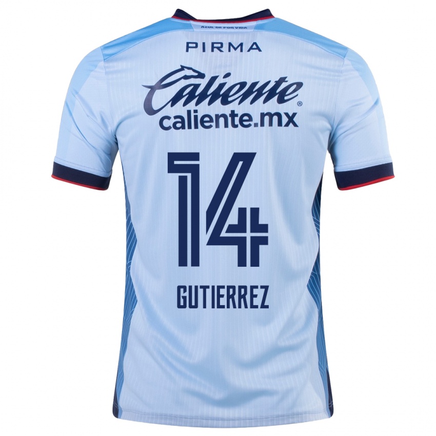 Criança Camisola Alexis Gutierrez #14 Céu Azul Alternativa 2023/24 Camisa Brasil