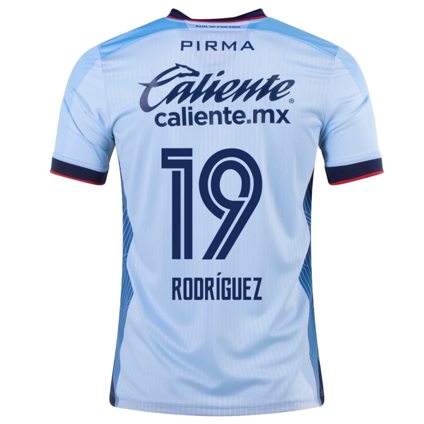 Criança Camisola Carlos Rodríguez #19 Céu Azul Alternativa 2023/24 Camisa Brasil