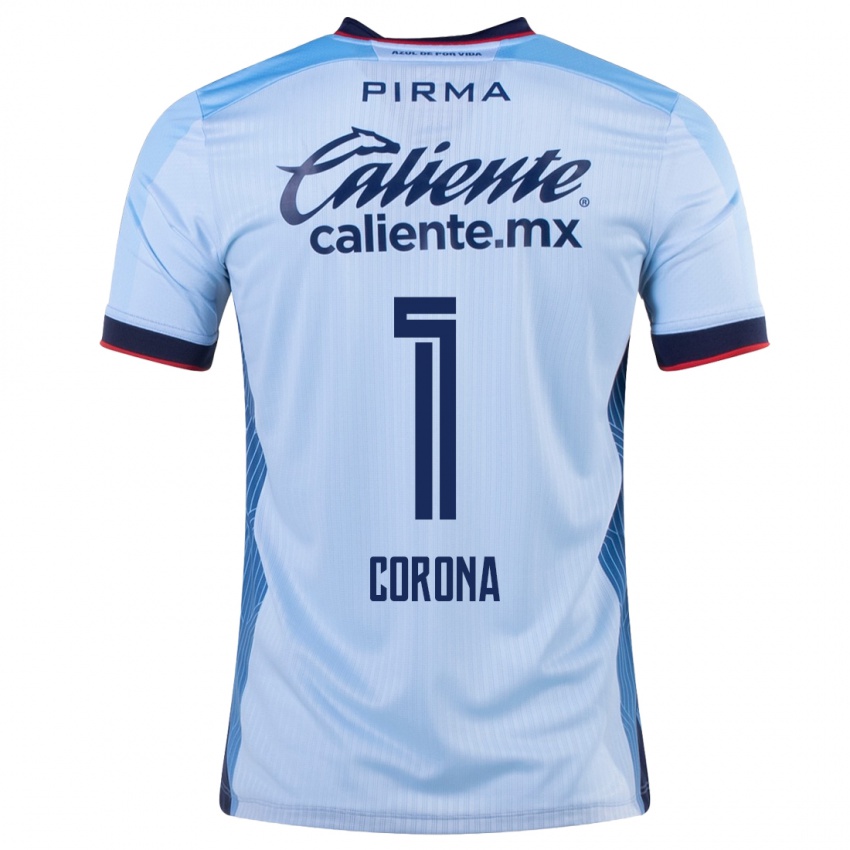Criança Camisola Jose De Jesus Corona #1 Céu Azul Alternativa 2023/24 Camisa Brasil