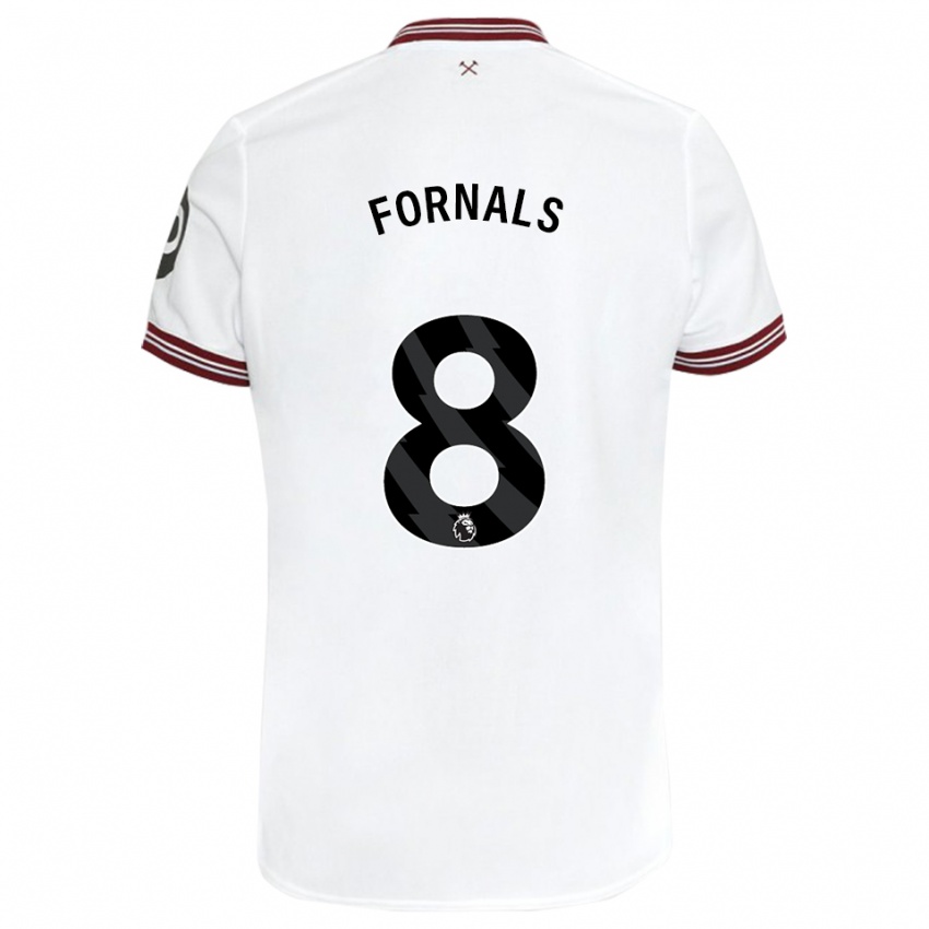 Homem Camisola Pablo Fornals #8 Branco Alternativa 2023/24 Camisa Brasil