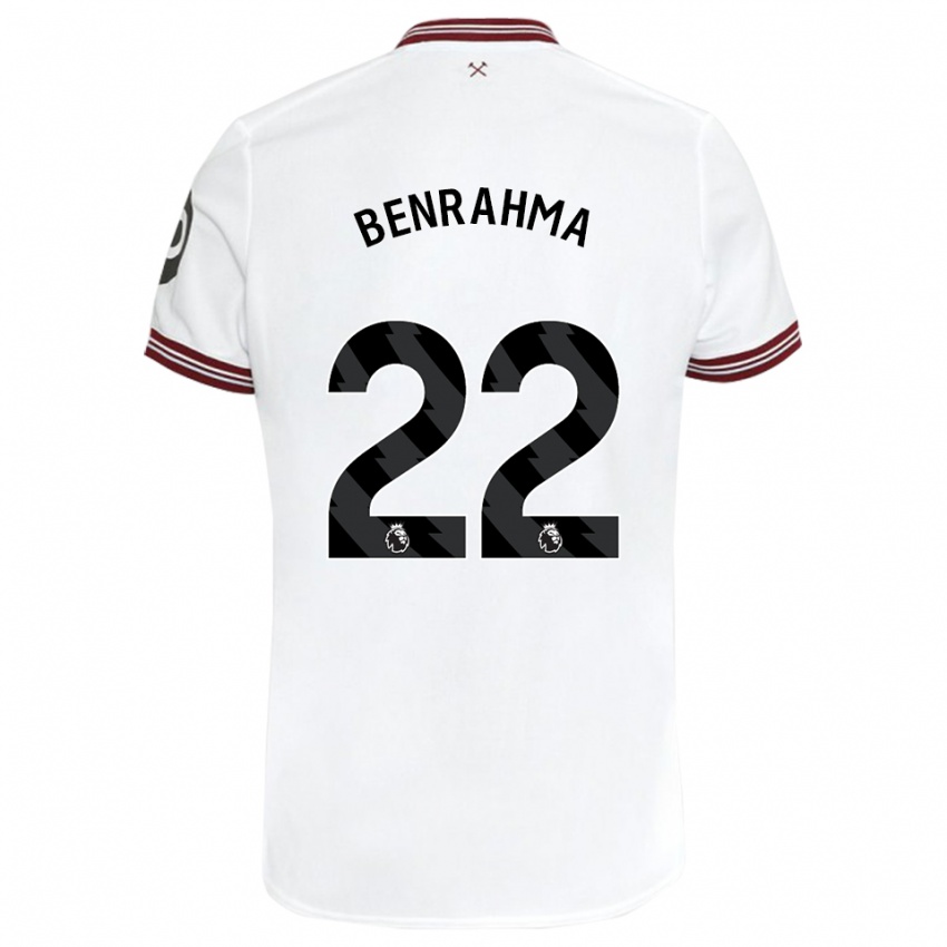 Homem Camisola Said Benrahma #22 Branco Alternativa 2023/24 Camisa Brasil