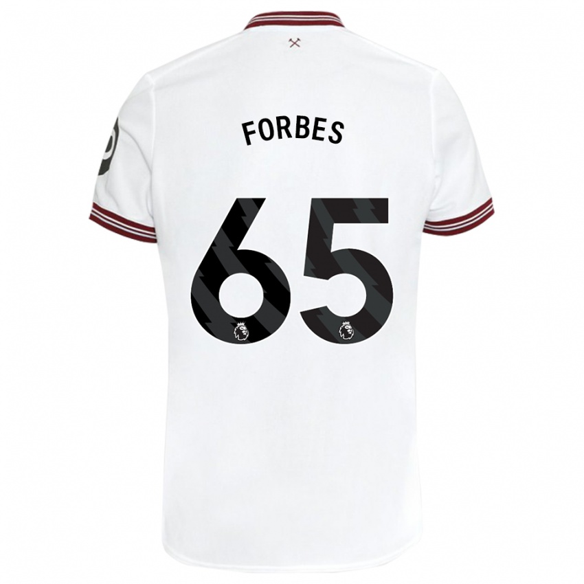 Homem Camisola Michael Forbes #65 Branco Alternativa 2023/24 Camisa Brasil