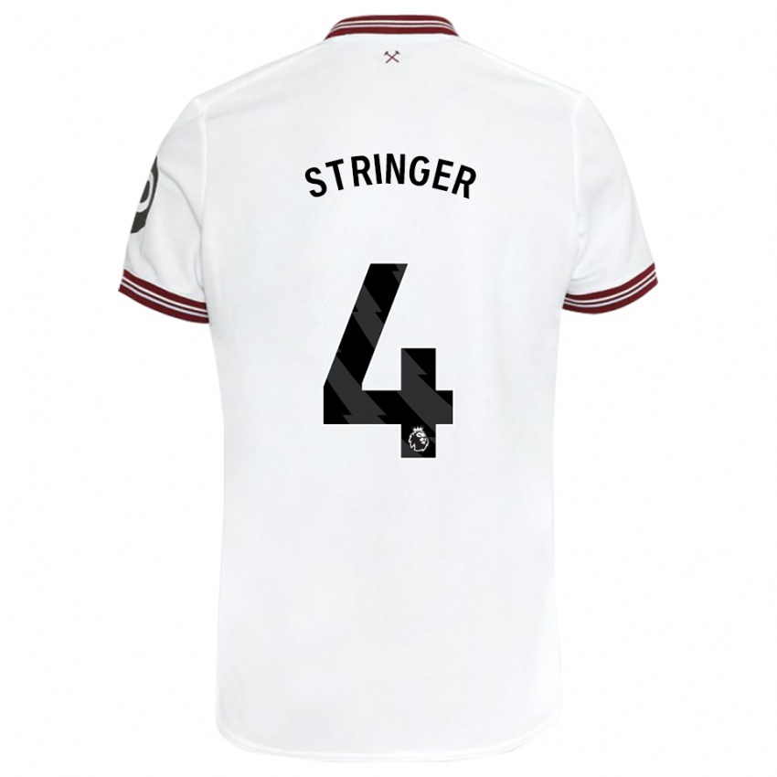 Homem Camisola Abbey-Leigh Stringer #4 Branco Alternativa 2023/24 Camisa Brasil