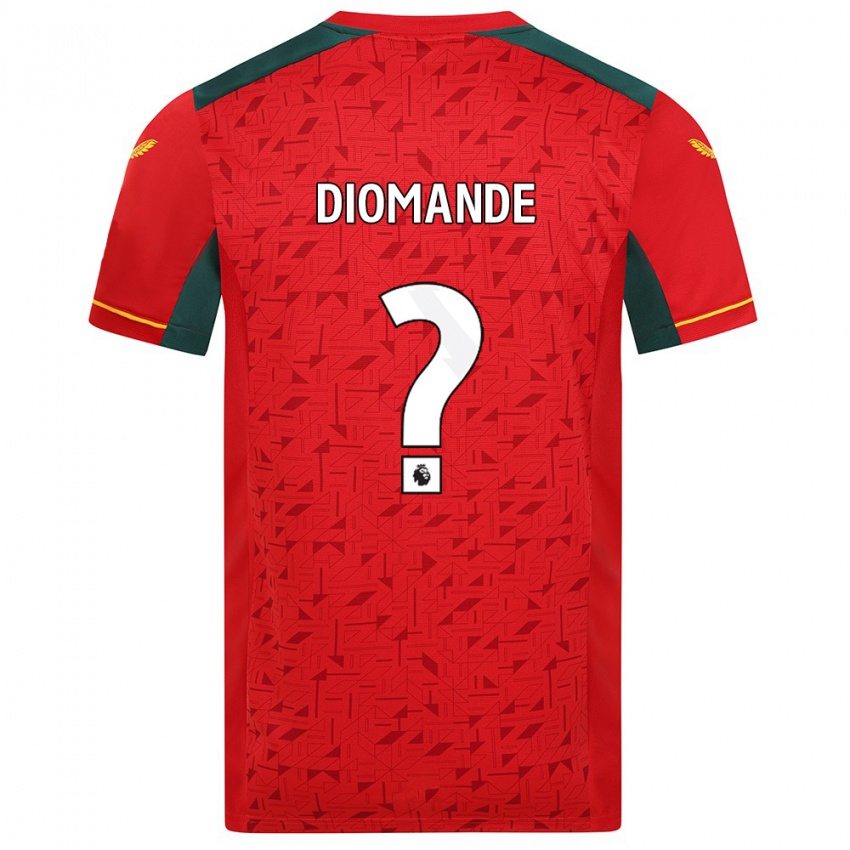 Homem Camisola Muhamed Diomande #0 Vermelho Alternativa 2023/24 Camisa Brasil
