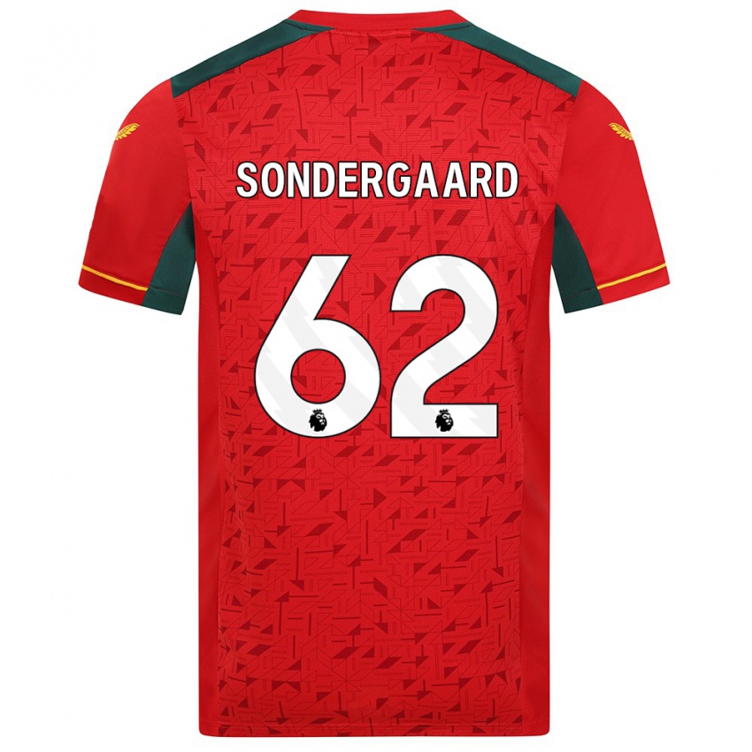 Homem Camisola Andreas Sondergaard #62 Vermelho Alternativa 2023/24 Camisa Brasil