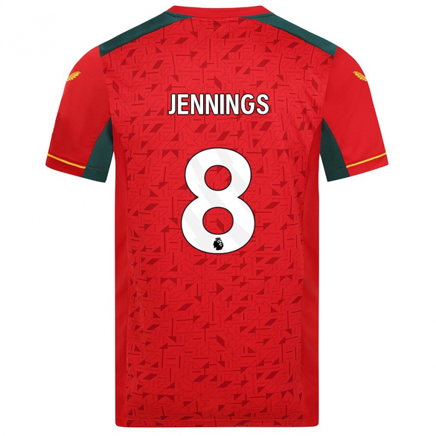 Homem Camisola Shannie Jennings #8 Vermelho Alternativa 2023/24 Camisa Brasil
