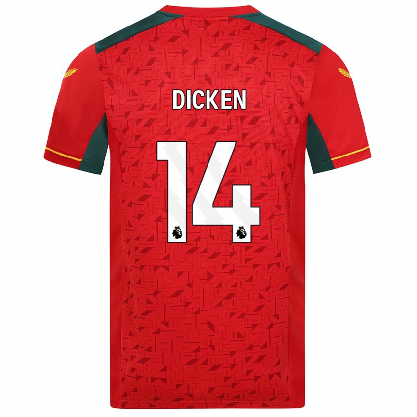 Homem Camisola Amy Dicken #14 Vermelho Alternativa 2023/24 Camisa Brasil