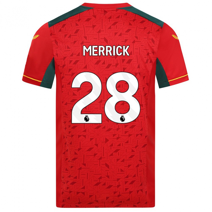 Homem Camisola Beth Merrick #28 Vermelho Alternativa 2023/24 Camisa Brasil