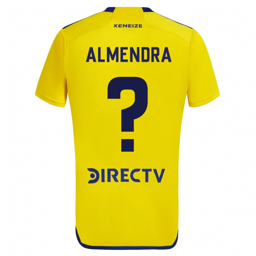 Homem Camisola Agustin Almendra #0 Amarelo Alternativa 2023/24 Camisa Brasil