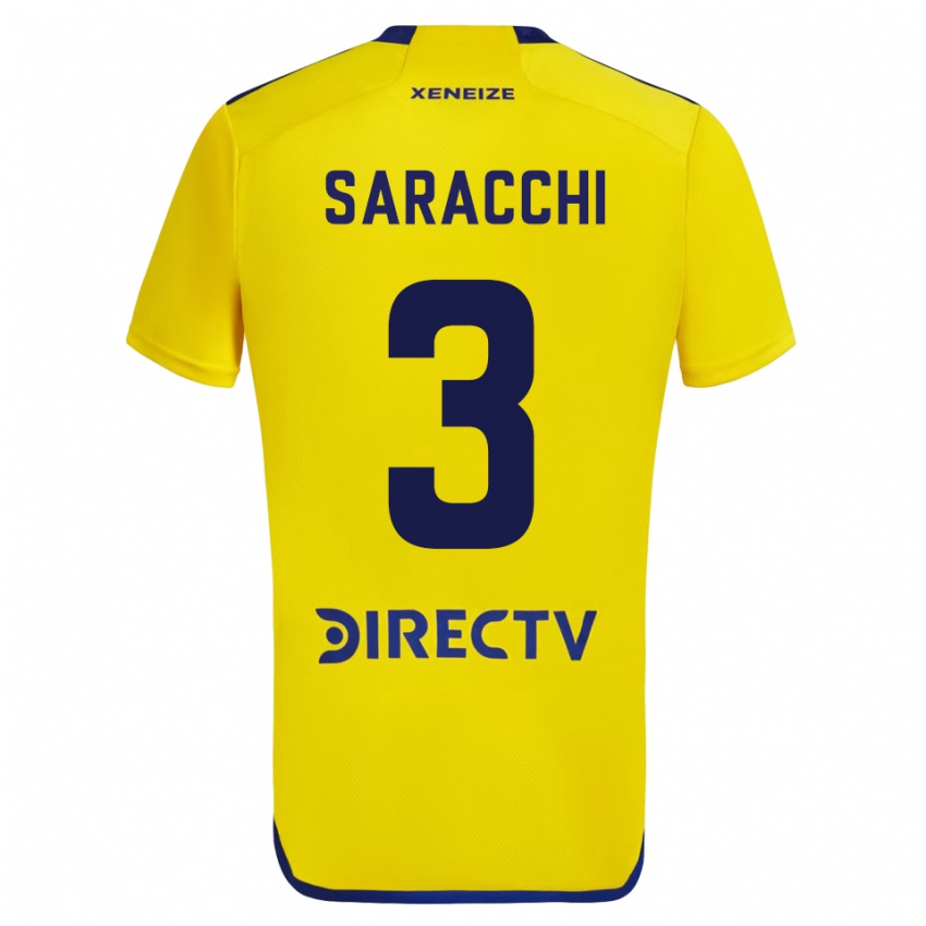 Homem Camisola Marcelo Saracchi #3 Amarelo Alternativa 2023/24 Camisa Brasil