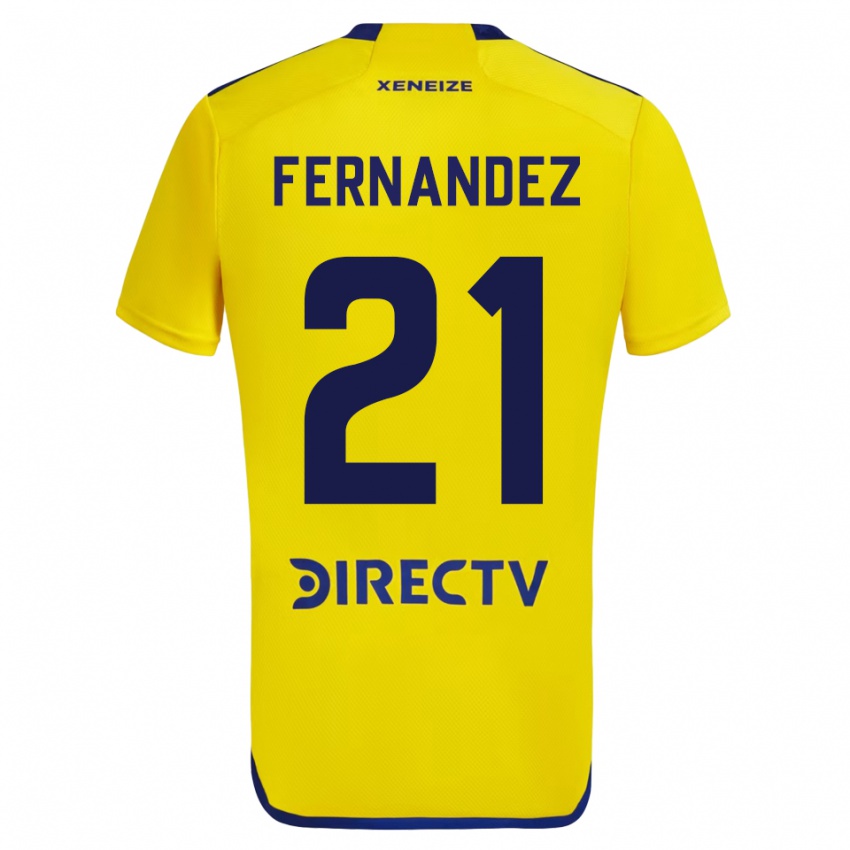 Homem Camisola Ezequiel Fernandez #21 Amarelo Alternativa 2023/24 Camisa Brasil