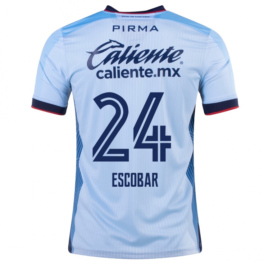 Homem Camisola Juan Escobar #24 Céu Azul Alternativa 2023/24 Camisa Brasil