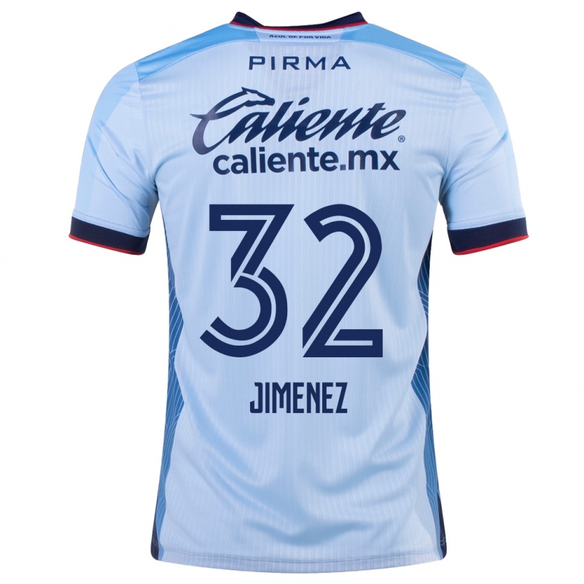 Homem Camisola Cristian Jimenez #32 Céu Azul Alternativa 2023/24 Camisa Brasil