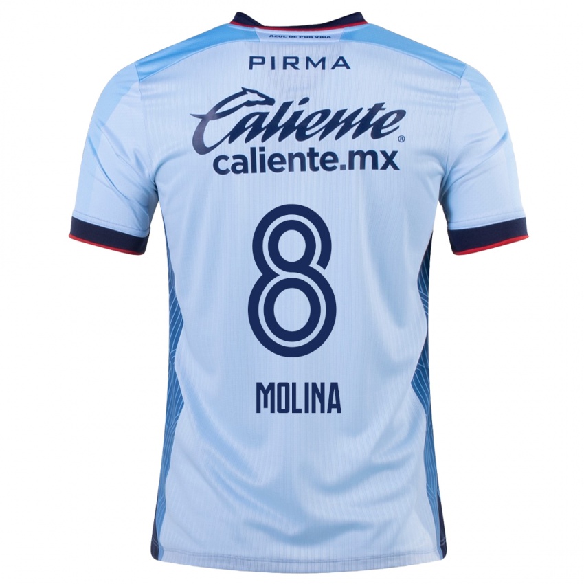 Homem Camisola Dalia Molina #8 Céu Azul Alternativa 2023/24 Camisa Brasil