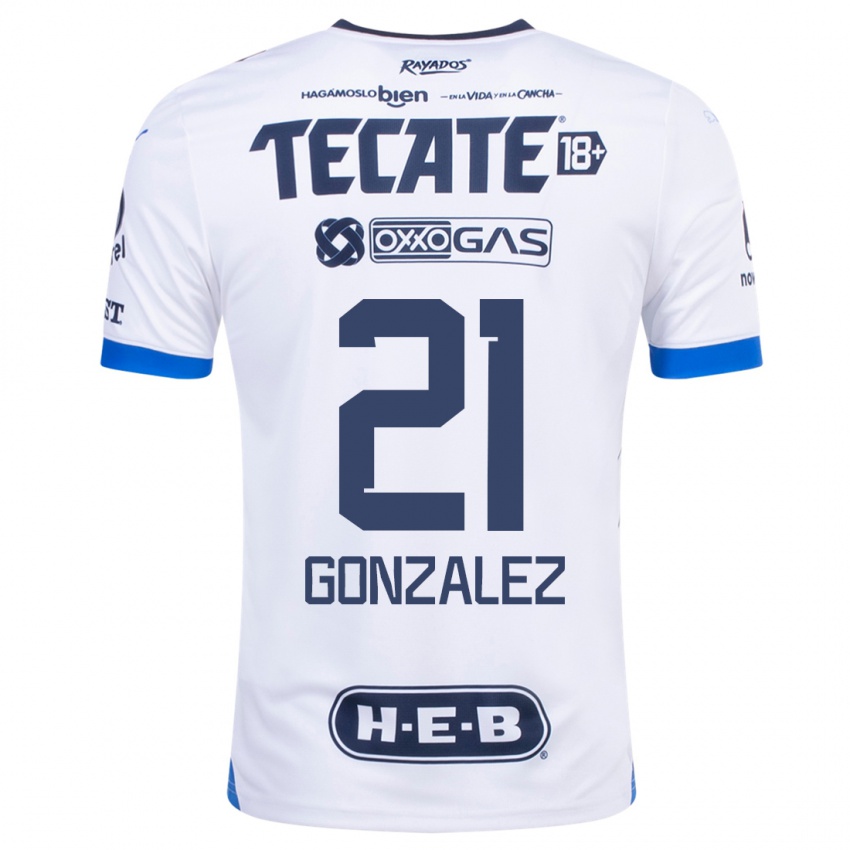 Homem Camisola Arturo Gonzalez #21 Branco Alternativa 2023/24 Camisa Brasil