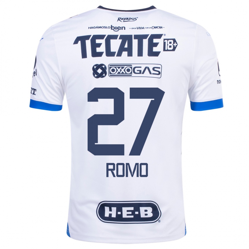 Homem Camisola Luis Romo #27 Branco Alternativa 2023/24 Camisa Brasil