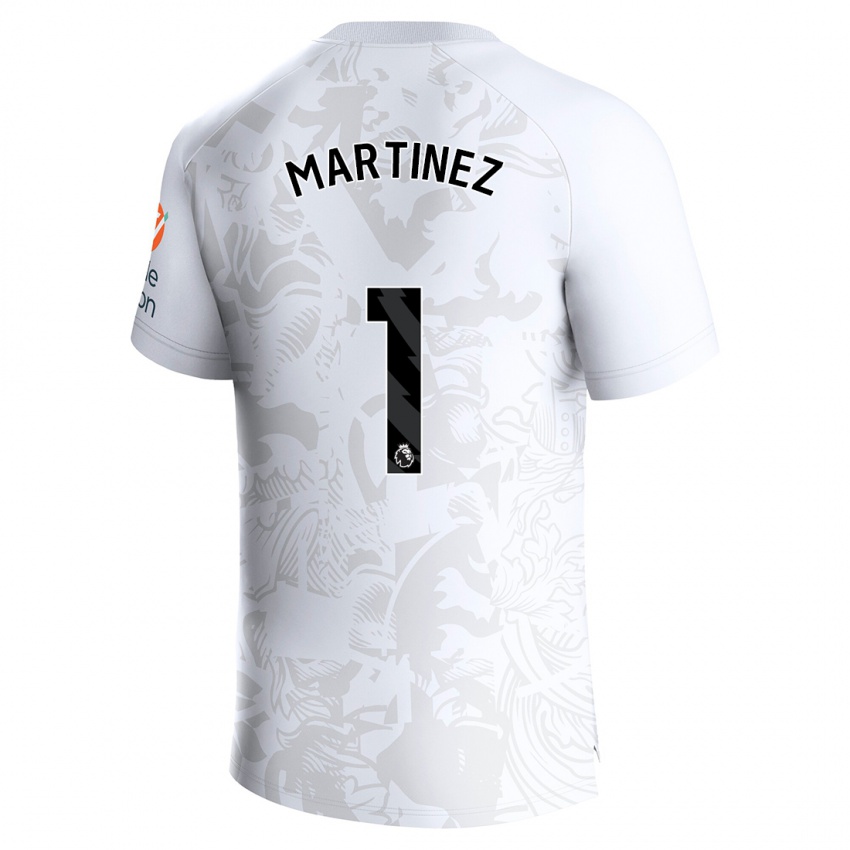 Mulher Camisola Emiliano Martinez #1 Branco Alternativa 2023/24 Camisa Brasil