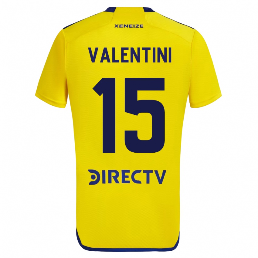Mulher Camisola Nicolas Valentini #15 Amarelo Alternativa 2023/24 Camisa Brasil