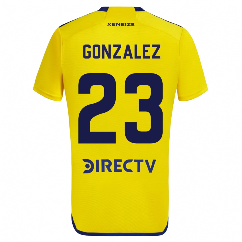 Mulher Camisola Diego Gonzalez #23 Amarelo Alternativa 2023/24 Camisa Brasil