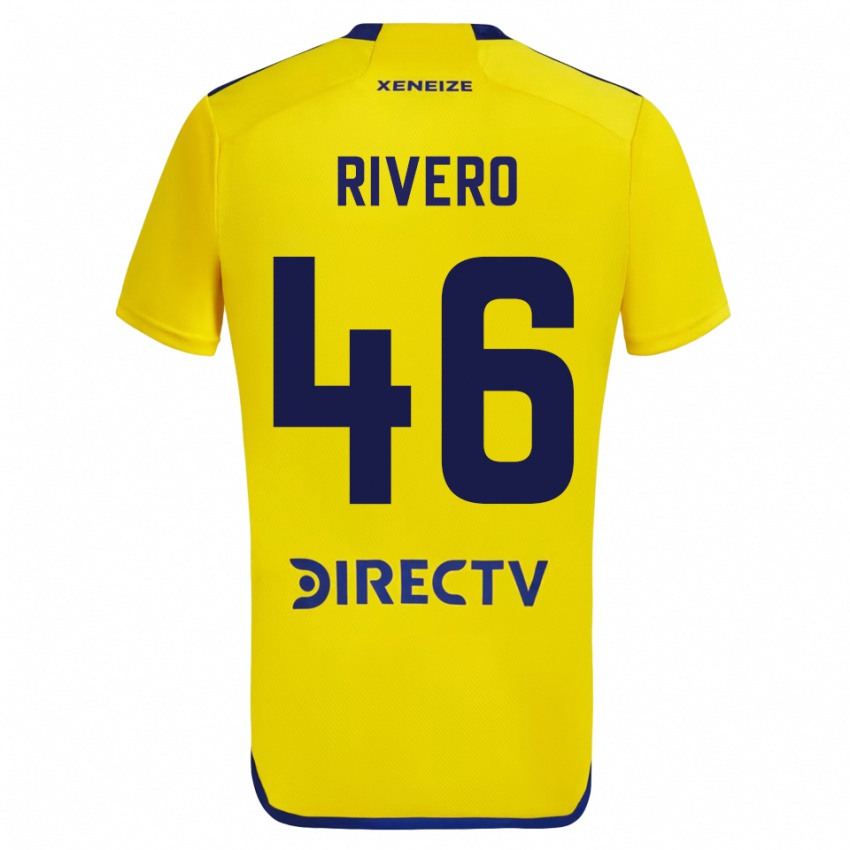 Mulher Camisola Simon Rivero #46 Amarelo Alternativa 2023/24 Camisa Brasil