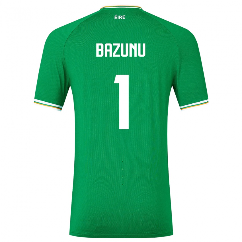 Criança Camisola Irlanda Gavin Bazunu #1 Verde Principal 24-26 Camisa Brasil