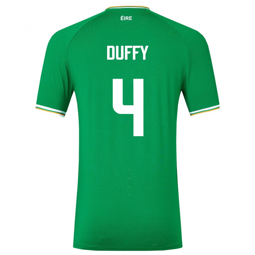 Criança Camisola Irlanda Shane Duffy #4 Verde Principal 24-26 Camisa Brasil