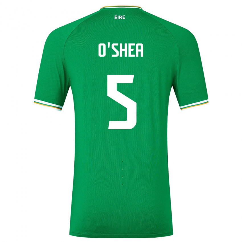 Criança Camisola Irlanda Dara O'shea #5 Verde Principal 24-26 Camisa Brasil
