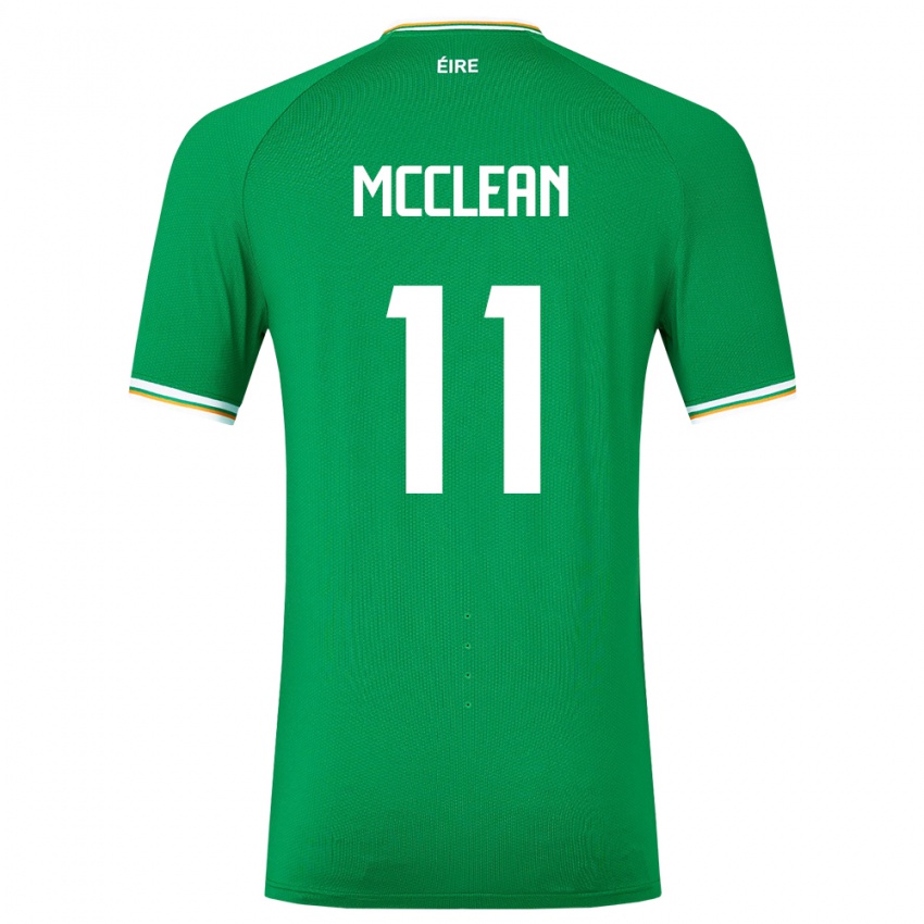 Criança Camisola Irlanda James Mcclean #11 Verde Principal 24-26 Camisa Brasil