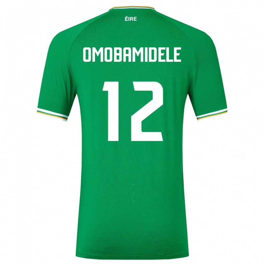 Criança Camisola Irlanda Andrew Omobamidele #12 Verde Principal 24-26 Camisa Brasil
