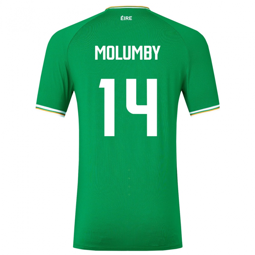 Criança Camisola Irlanda Jayson Molumby #14 Verde Principal 24-26 Camisa Brasil