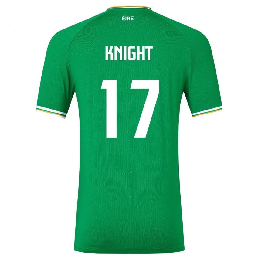 Criança Camisola Irlanda Jason Knight #17 Verde Principal 24-26 Camisa Brasil