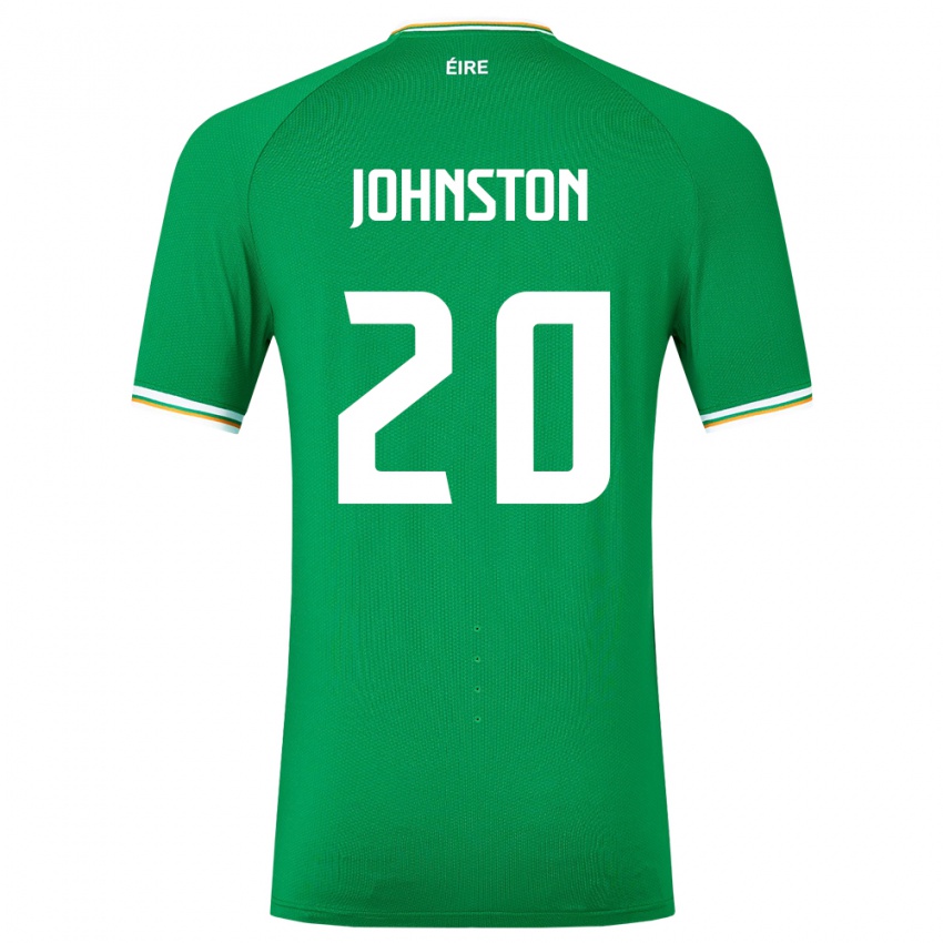Criança Camisola Irlanda Mikey Johnston #20 Verde Principal 24-26 Camisa Brasil