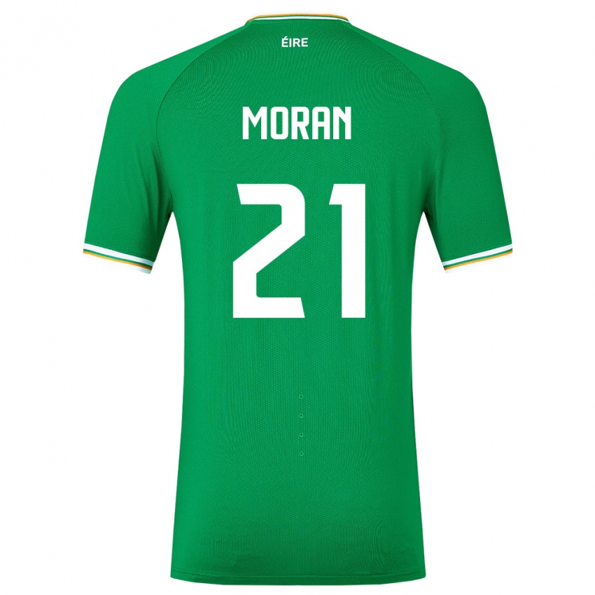 Criança Camisola Irlanda Andy Moran #21 Verde Principal 24-26 Camisa Brasil