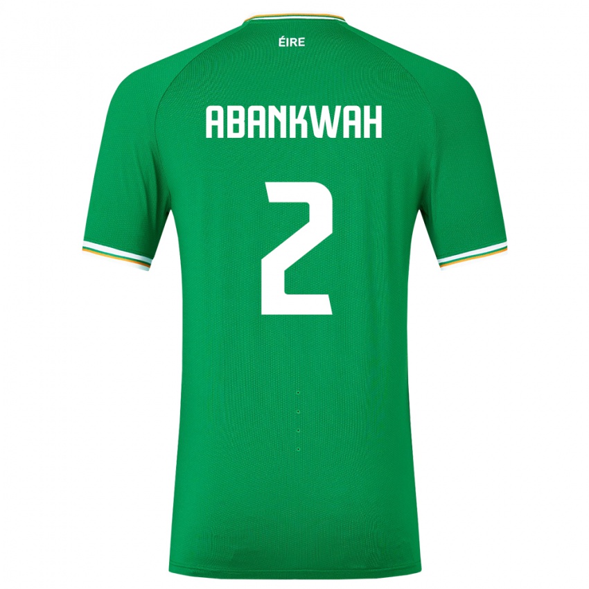 Criança Camisola Irlanda James Abankwah #2 Verde Principal 24-26 Camisa Brasil