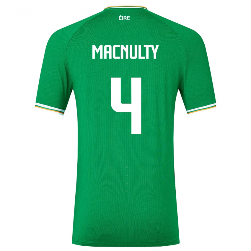Criança Camisola Irlanda Anselmo García Macnulty #4 Verde Principal 24-26 Camisa Brasil
