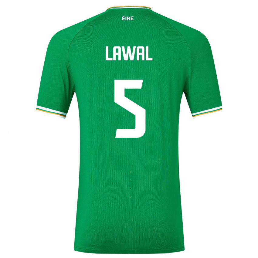 Criança Camisola Irlanda Bosun Lawal #5 Verde Principal 24-26 Camisa Brasil