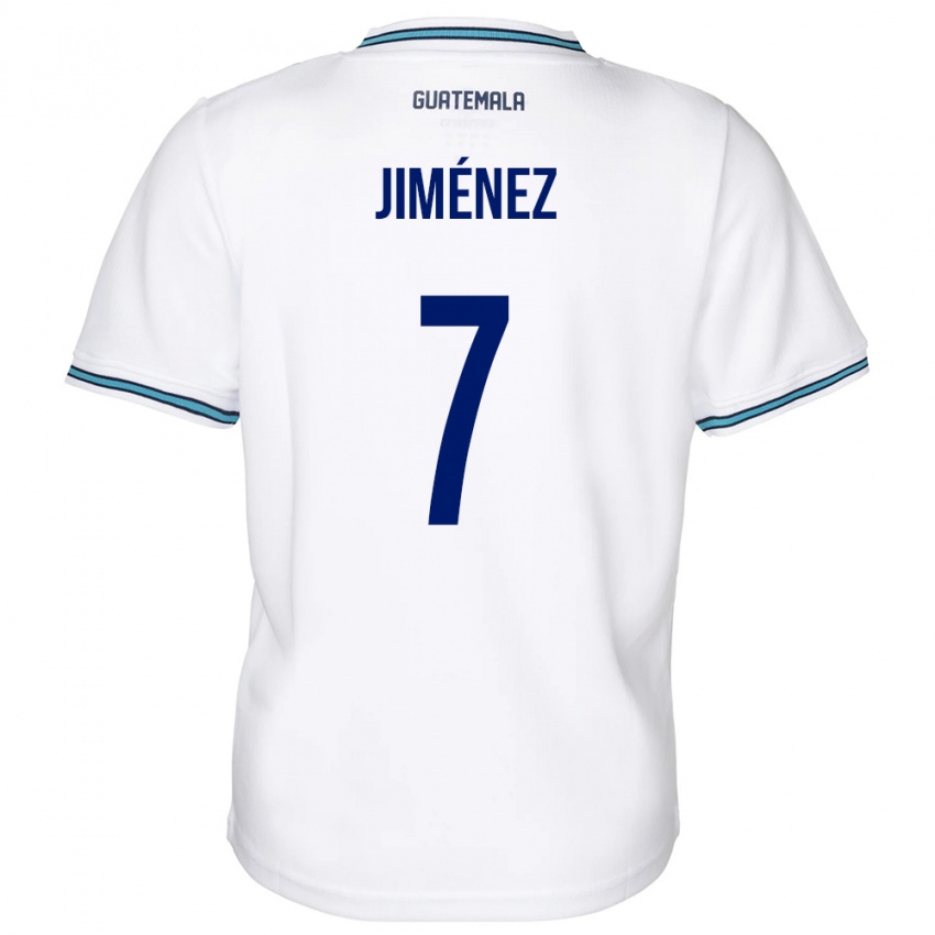 Criança Camisola Guatemala Cristian Jiménez #7 Branco Principal 24-26 Camisa Brasil