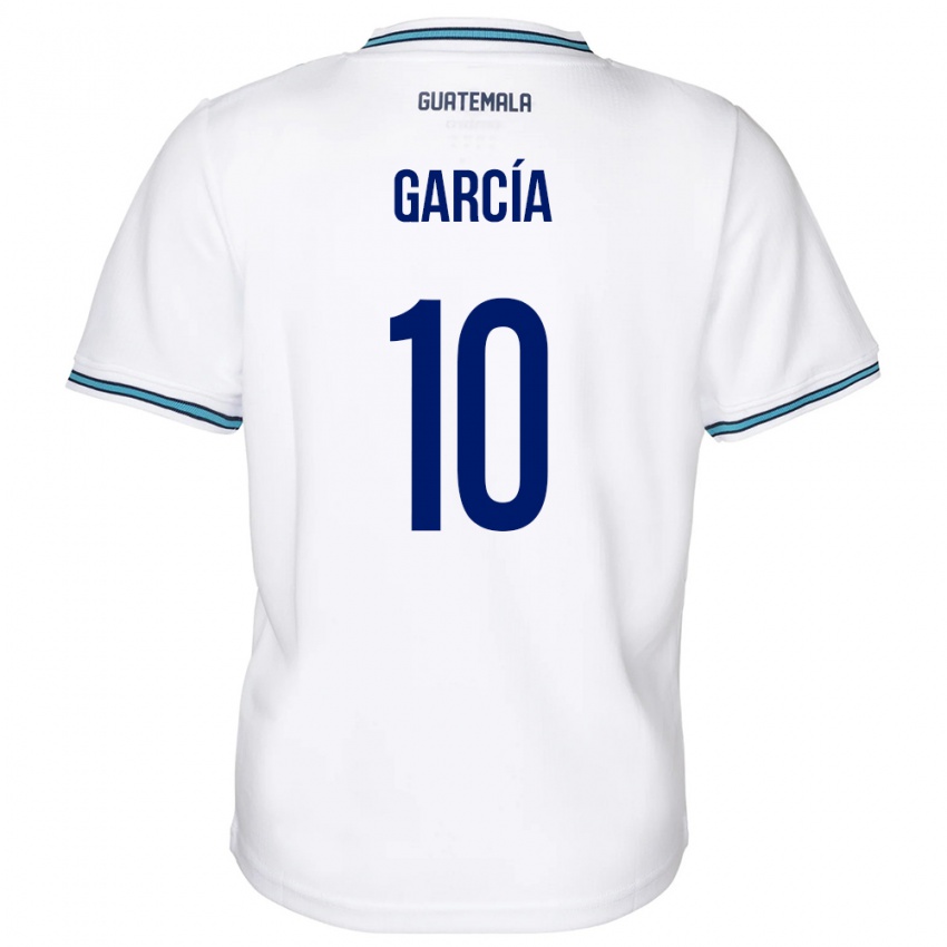 Criança Camisola Guatemala Gabriel García #10 Branco Principal 24-26 Camisa Brasil