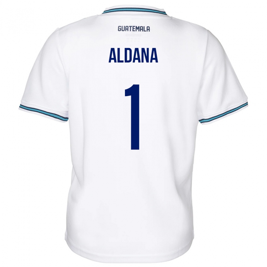 Criança Camisola Guatemala David Aldana #1 Branco Principal 24-26 Camisa Brasil