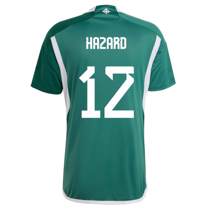 Criança Camisola Irlanda Do Norte Conor Hazard #12 Verde Principal 24-26 Camisa Brasil