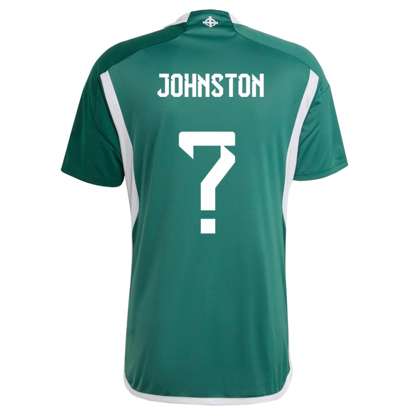 Criança Camisola Irlanda Do Norte Carl Johnston #0 Verde Principal 24-26 Camisa Brasil