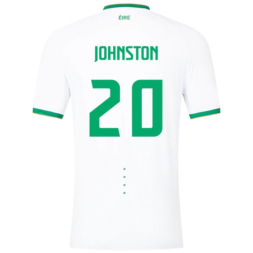 Criança Camisola Irlanda Mikey Johnston #20 Branco Alternativa 24-26 Camisa Brasil