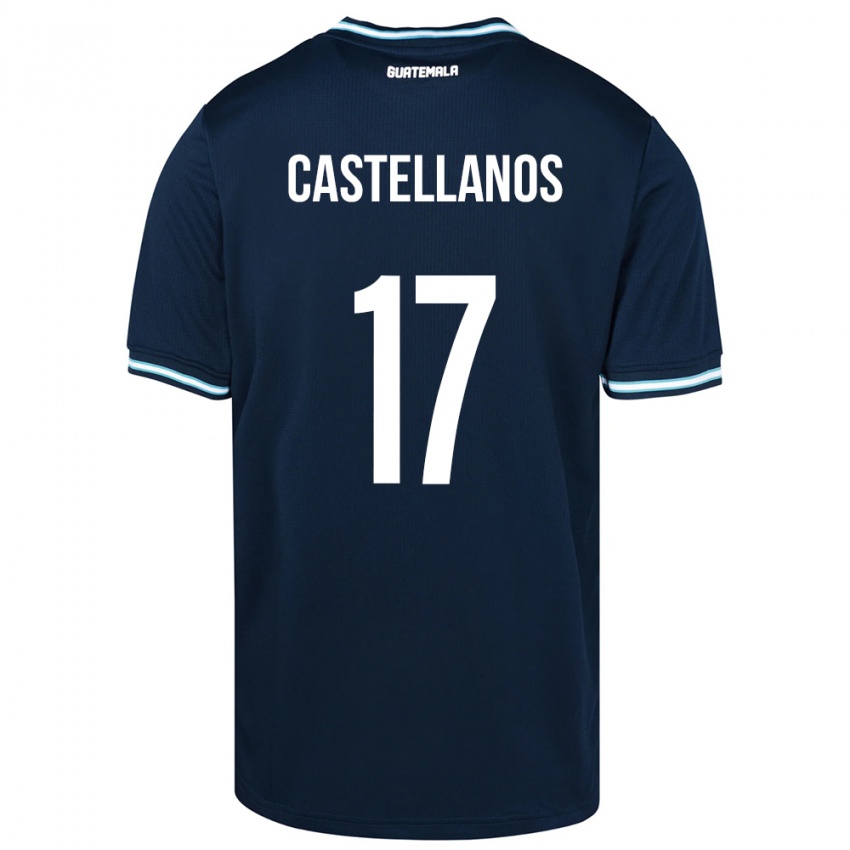 Criança Camisola Guatemala Óscar Castellanos #17 Azul Alternativa 24-26 Camisa Brasil